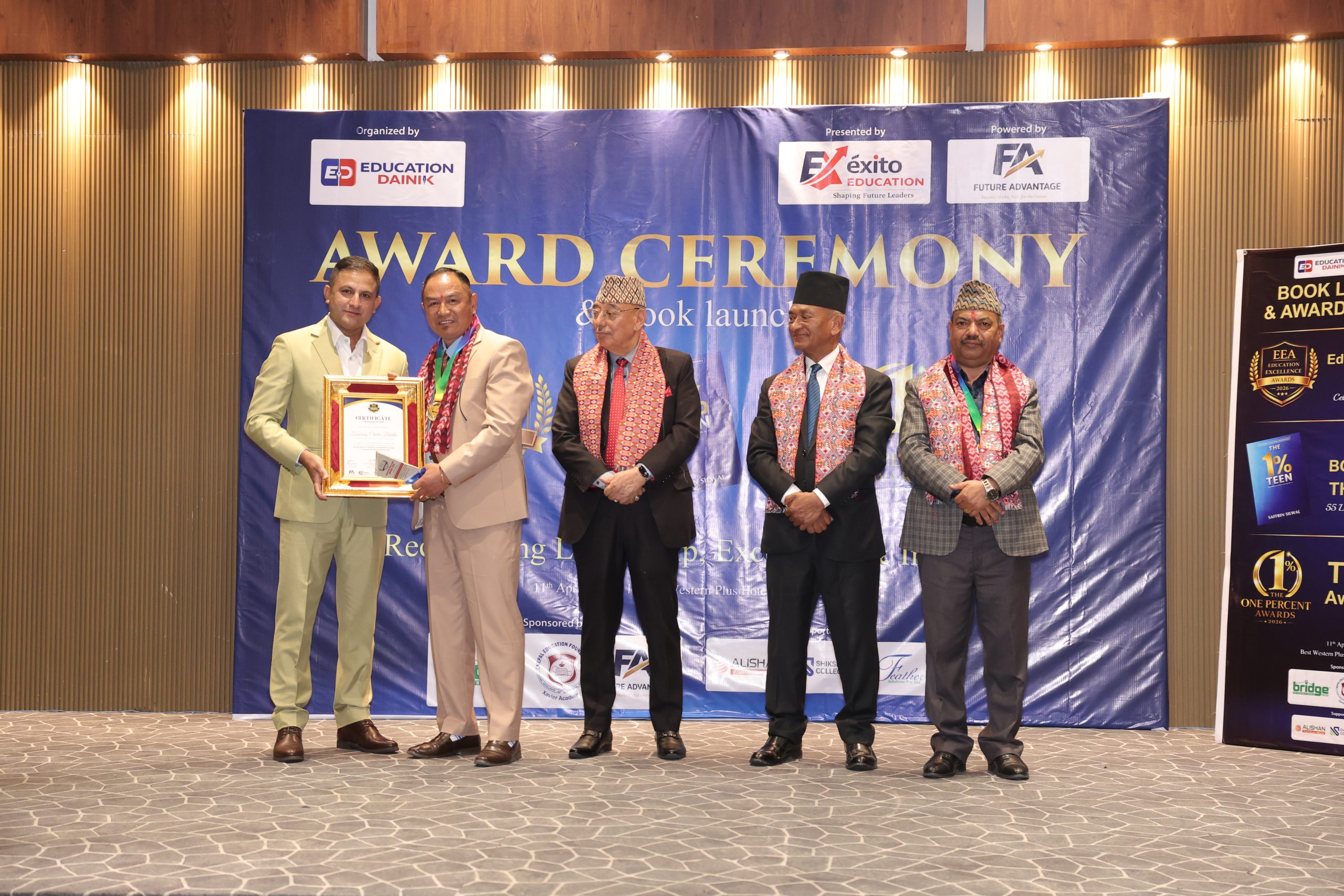 दीर्घकालीन शैक्षिक नेतृत्वको सम्मान — छेवाङ छेदर भोटिया ‘एक्सिलेन्स इन स्कुल लिडरसिप अवार्ड’बाट सम्मानित