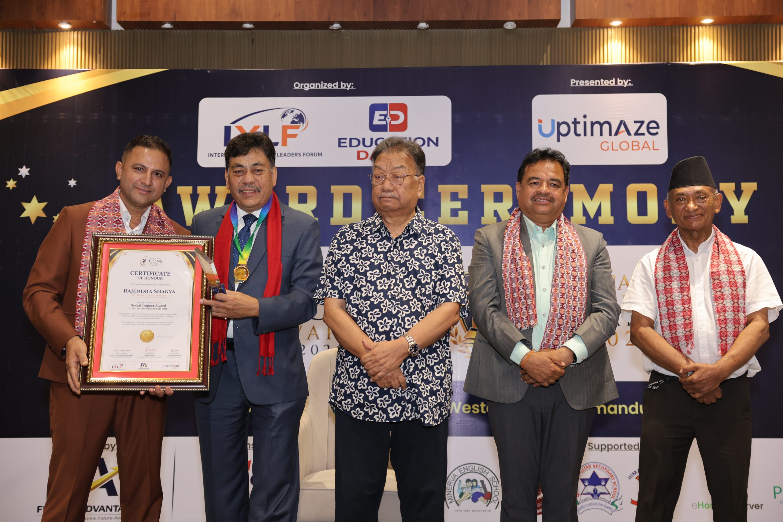 राजेन्द्र शाक्यलाई सोसल इम्प्याक्ट अवार्ड